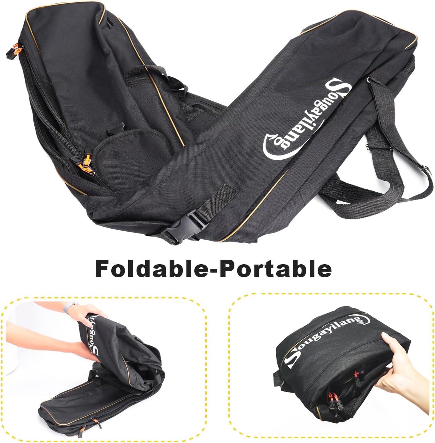 image:imageSougayilang Fishing Rod Case 3 Layers Organizer Pole Storage Bag Fishing Rod and Reel Carrier Organizer for Travel135cm53inBlueBlackLength 135cm53in