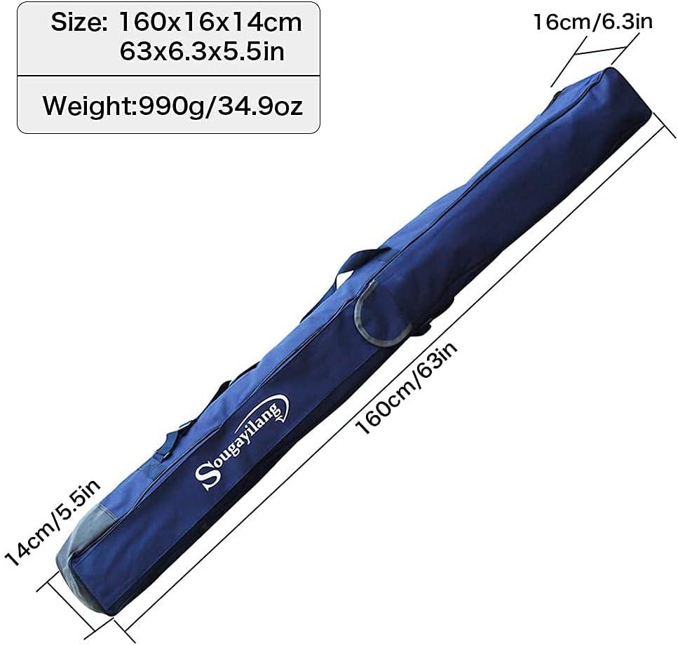 image:imageSougayilang Fishing Rod Case Organizer Pole Storage Bag Fishing Rod and Reel Carrier Organizer for TravelBlueLength 160cm63in