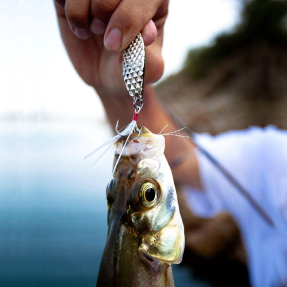 image:imageSougayilang Fishing Spoons Hard Fishing Lures Treble Hooks Salmon Bass Metal Fishing Lure Baits 12 OZMIX 6pcs