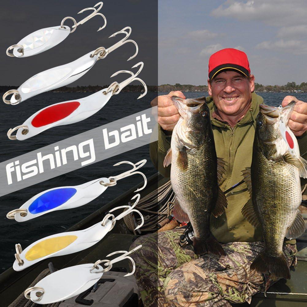 image:imageSougayilang Fishing Spoons Lure Casting Fishing Lures Blade Baits Great for Fishing Perch Crappie Trout Bass Pike Musky Walleye Salmon Striper and MoreXD30