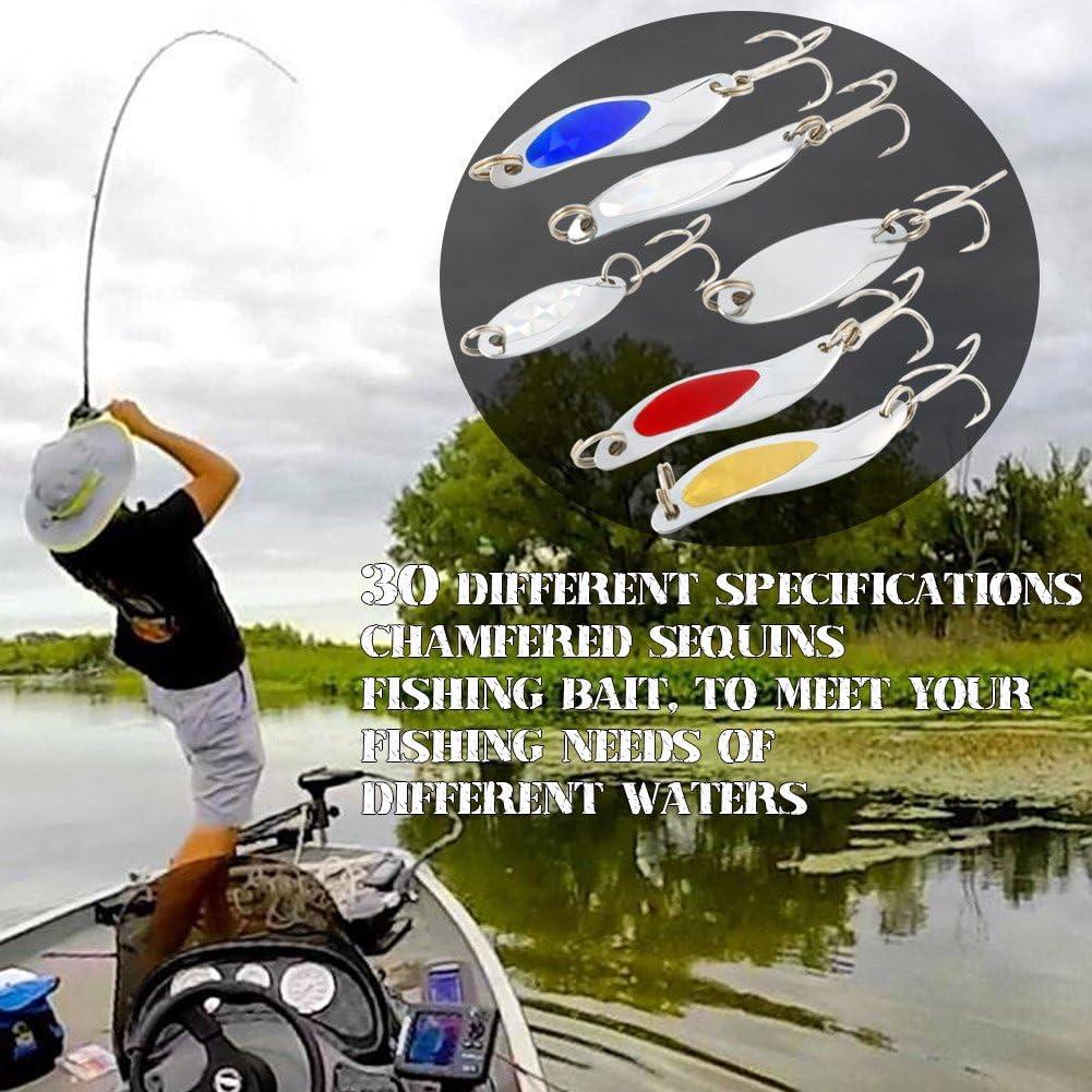 image:imageSougayilang Fishing Spoons Lure Casting Fishing Lures Blade Baits Great for Fishing Perch Crappie Trout Bass Pike Musky Walleye Salmon Striper and MoreXD30