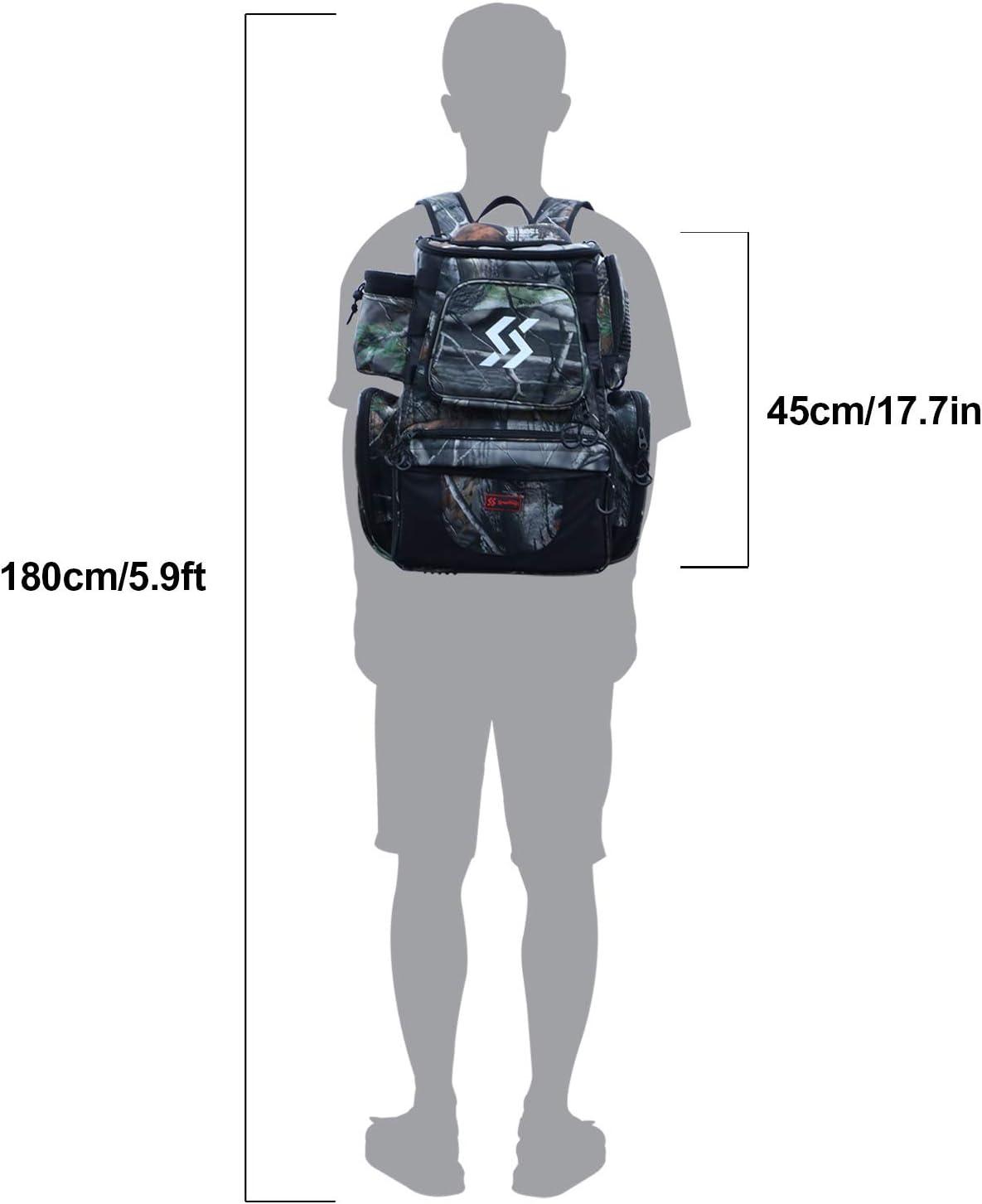 image:imageSougayilang Fishing Tackle Backpack Waterproof Tackle Bag Storage with 4 Trays Tackle BoxCamouflage Backpack With 4 Trays