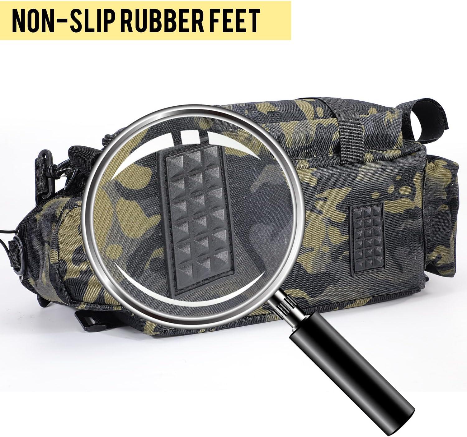 image:imageSougayilang Fishing Tackle Bags with 3600 Tackle Tray Fishing Tackle Storage Bags for Saltwater or Freshwater Fishing Gear Padded Shoulder Strap Tackle Box Bag Fishing BagGreyGreen without a 3600 Tackle Tray