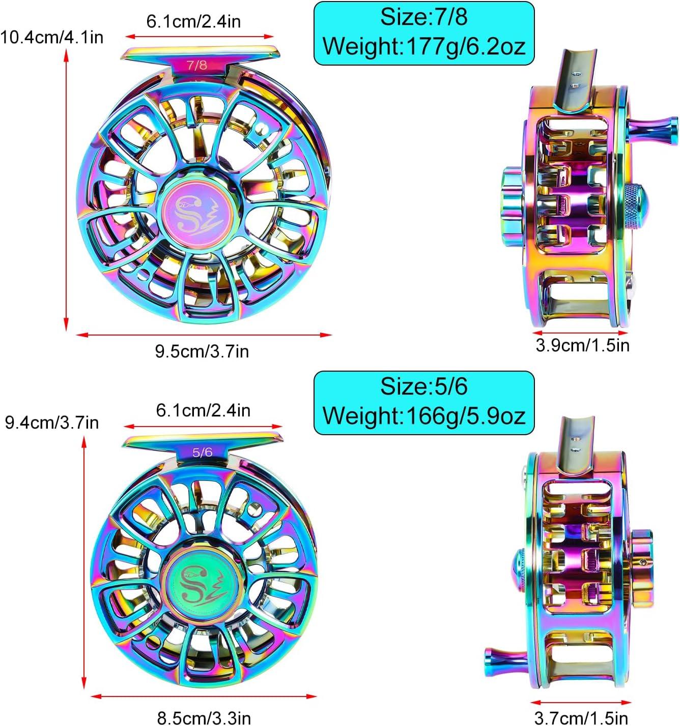 image:imageSougayilang Fly Fishing Reel Size 5678 CNCMachined Aluminum Alloy Fly ReelPowerful Lightweight Fly Reels for Trout Fishing78 wt
