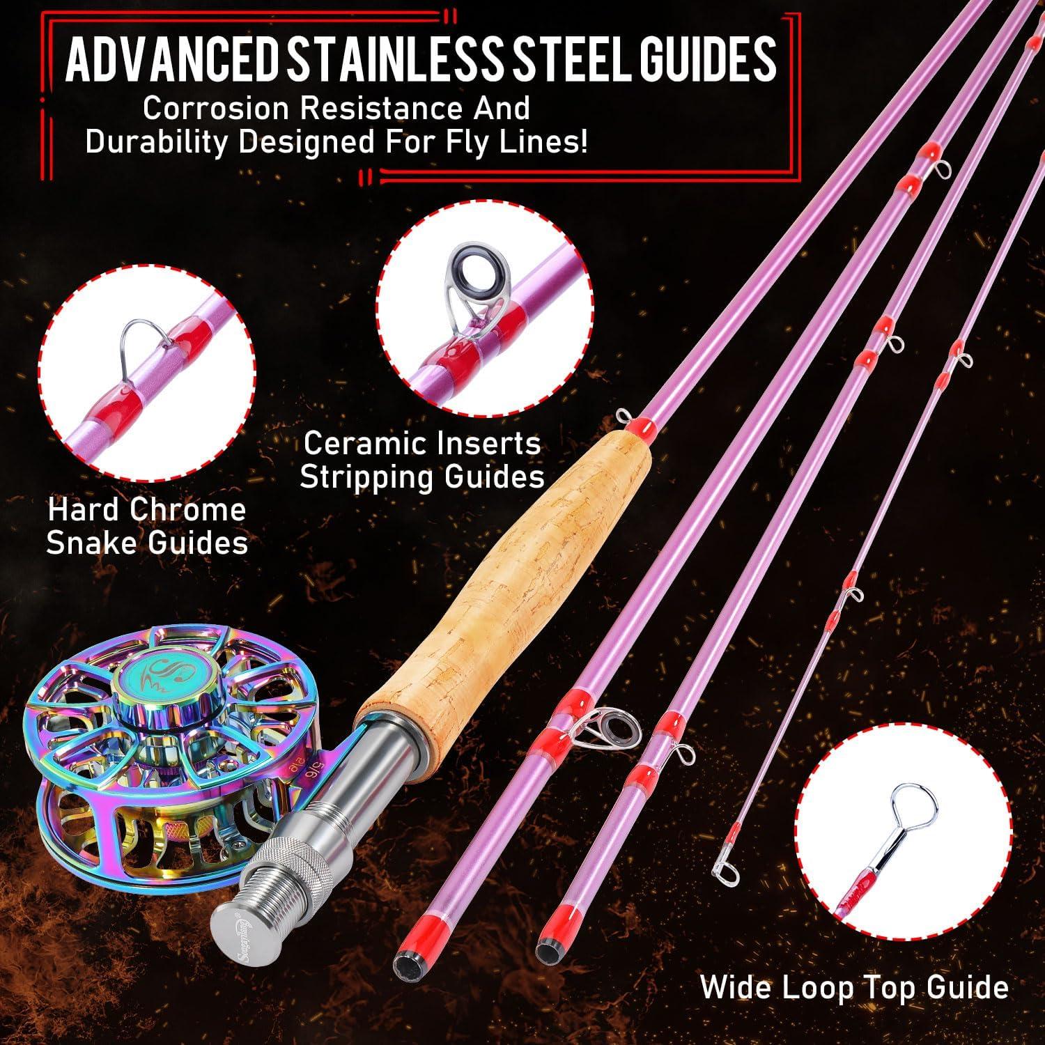 image:imageSougayilang Fly Fishing Rod Reel ComboUltra Light Potable Fly Rod with Powerful Reel and Accessories Good Starter Kit56