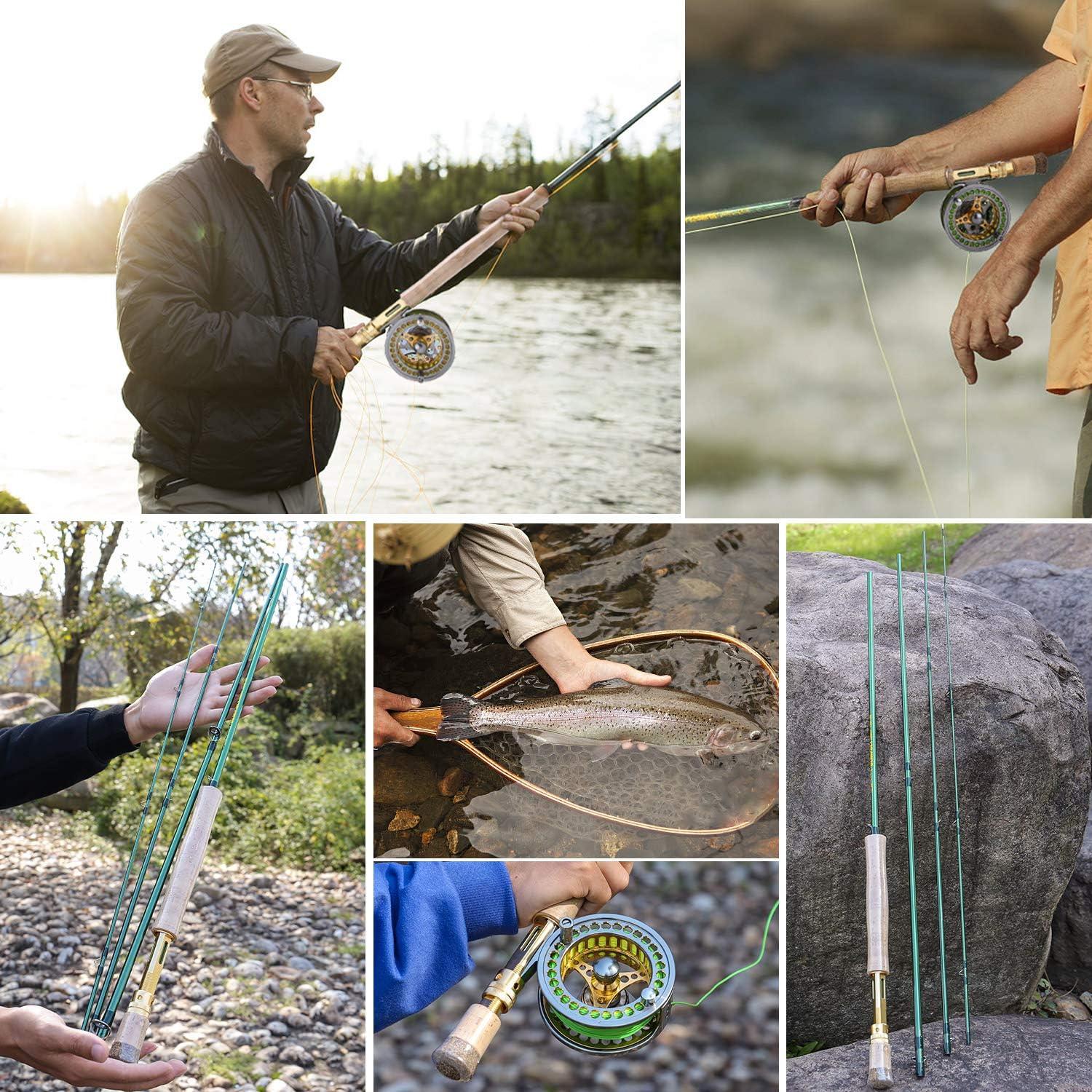 image:imageSougayilang Fly Fishing Rod Reel Combos with Lightweight Portable Fly Rod and CNCmachined Aluminum Alloy Fly ReelFly Fishing Complete Starter PackageFly Fishing Full Kit 78