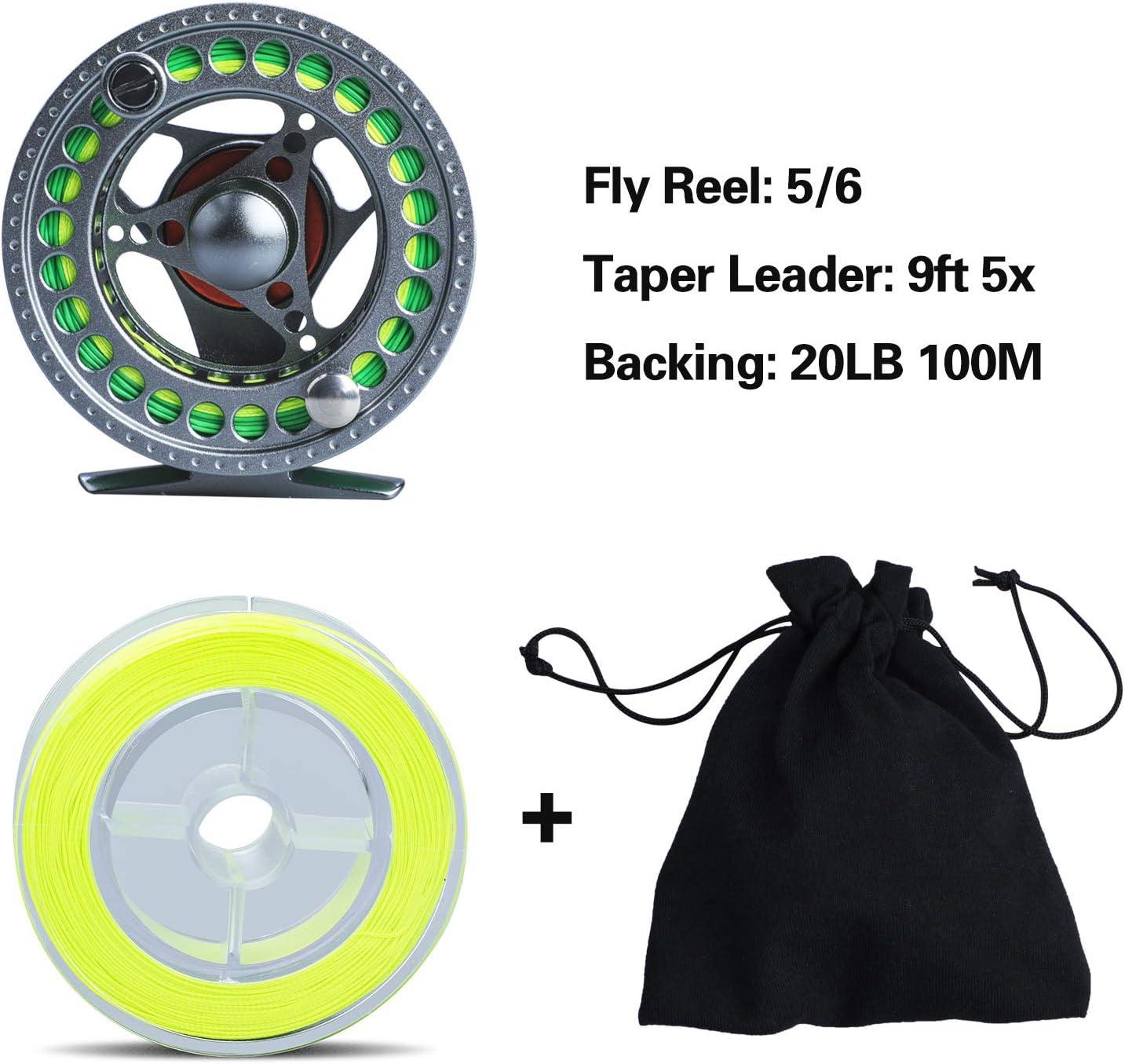 image:imageSougayilang Fly Fishing Rod and Reel Combo 4 Pieces Ultra Lightweight Portable Fly Rod and CNC Machined Aluminum Alloy Reel Complete Starter Package with Rod BagFly Fishing Combo 5