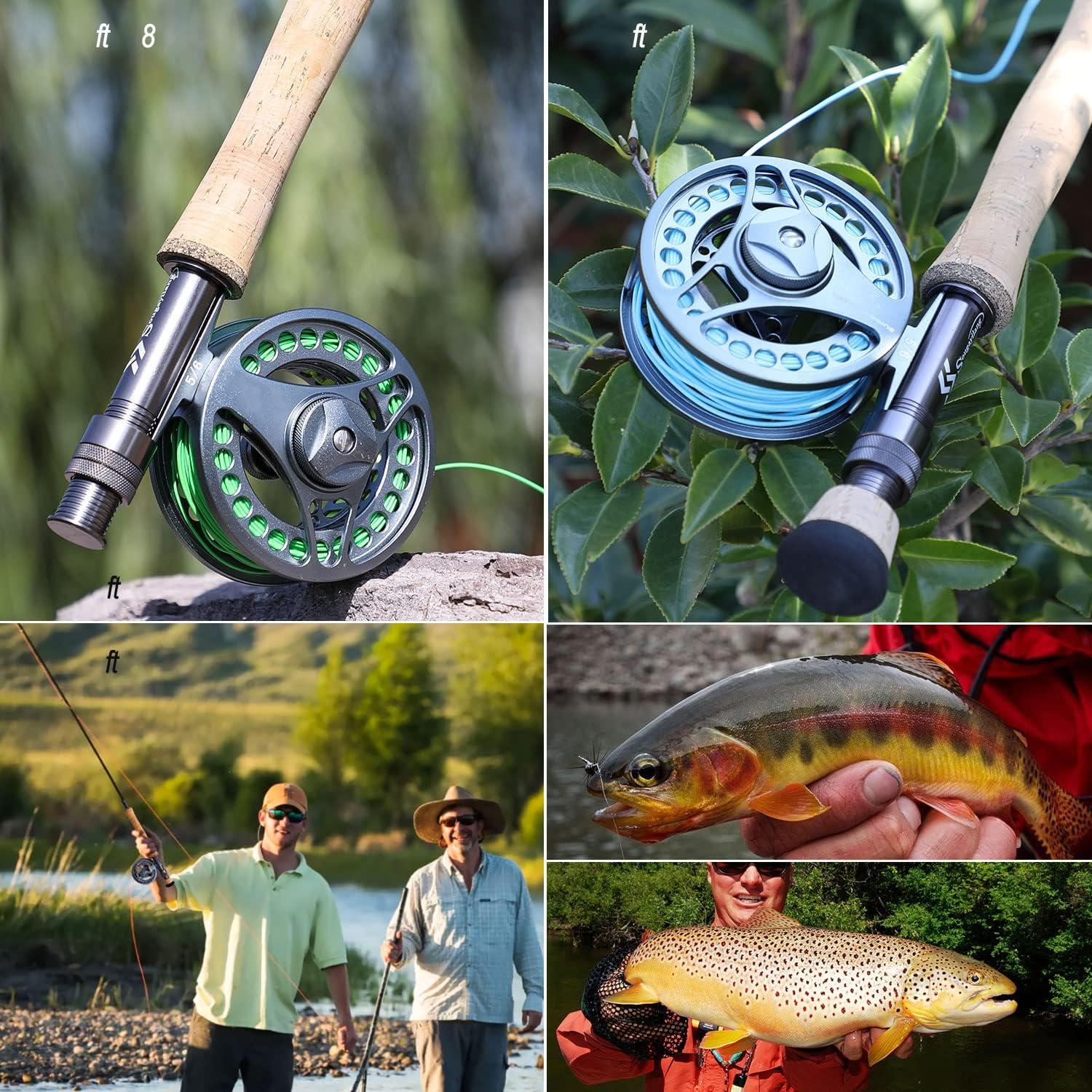 image:imageSougayilang Fly Fishing Rod and Reel Combo 4 Pieces Ultra Lightweight Portable Fly Rod and CNC Machined Aluminum Alloy Reel Complete Starter Package with Rod BagFly Fishing Combo 5
