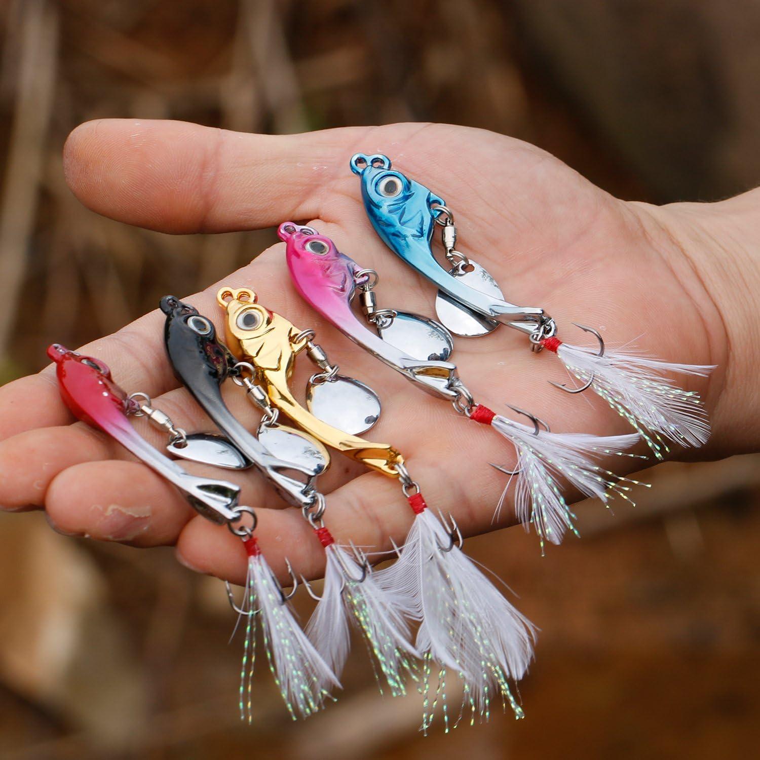 image:imageSougayilang Jigs Fishing Lures Sinking Metal Spoons Micro Jigging BaitC295in042oz5PCS with BOX