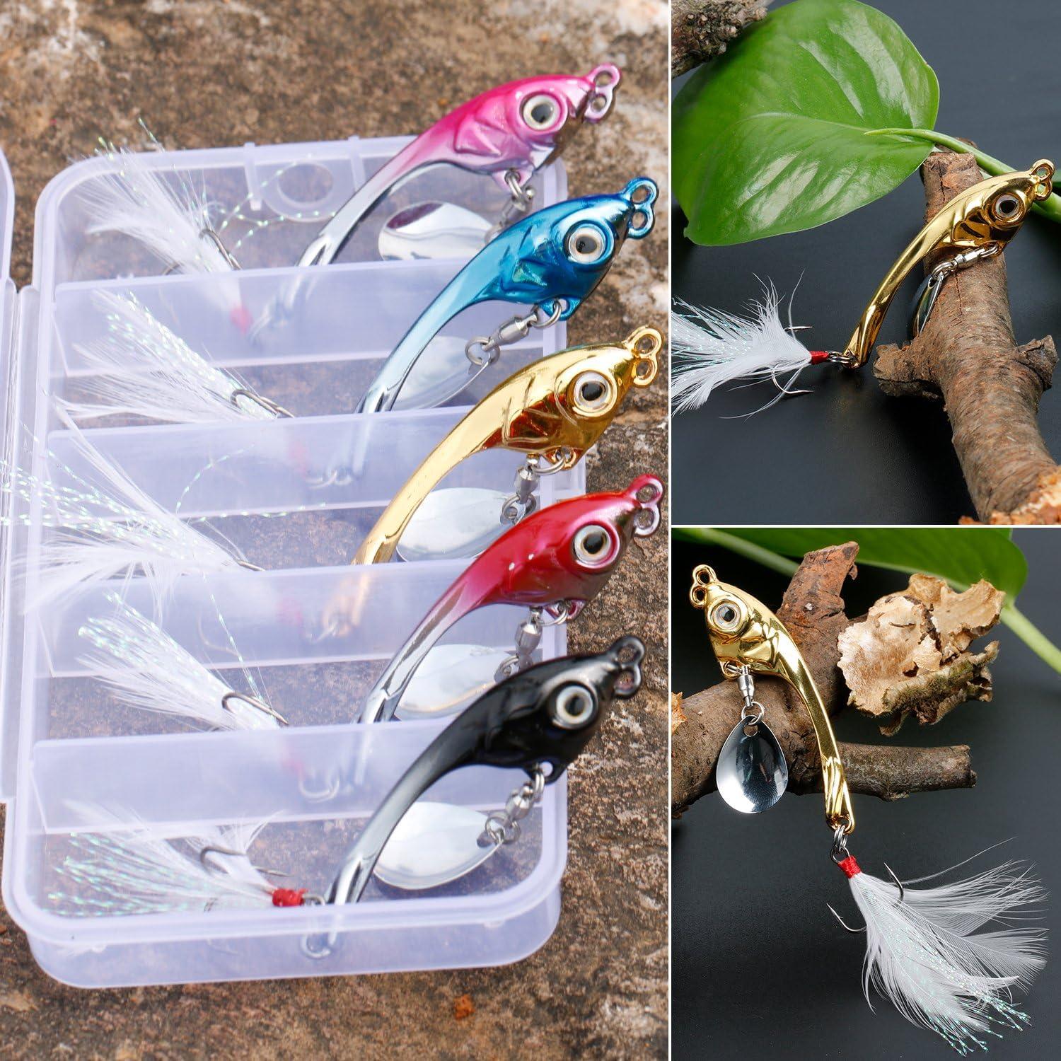 image:imageSougayilang Jigs Fishing Lures Sinking Metal Spoons Micro Jigging BaitC295in042oz5PCS with BOX