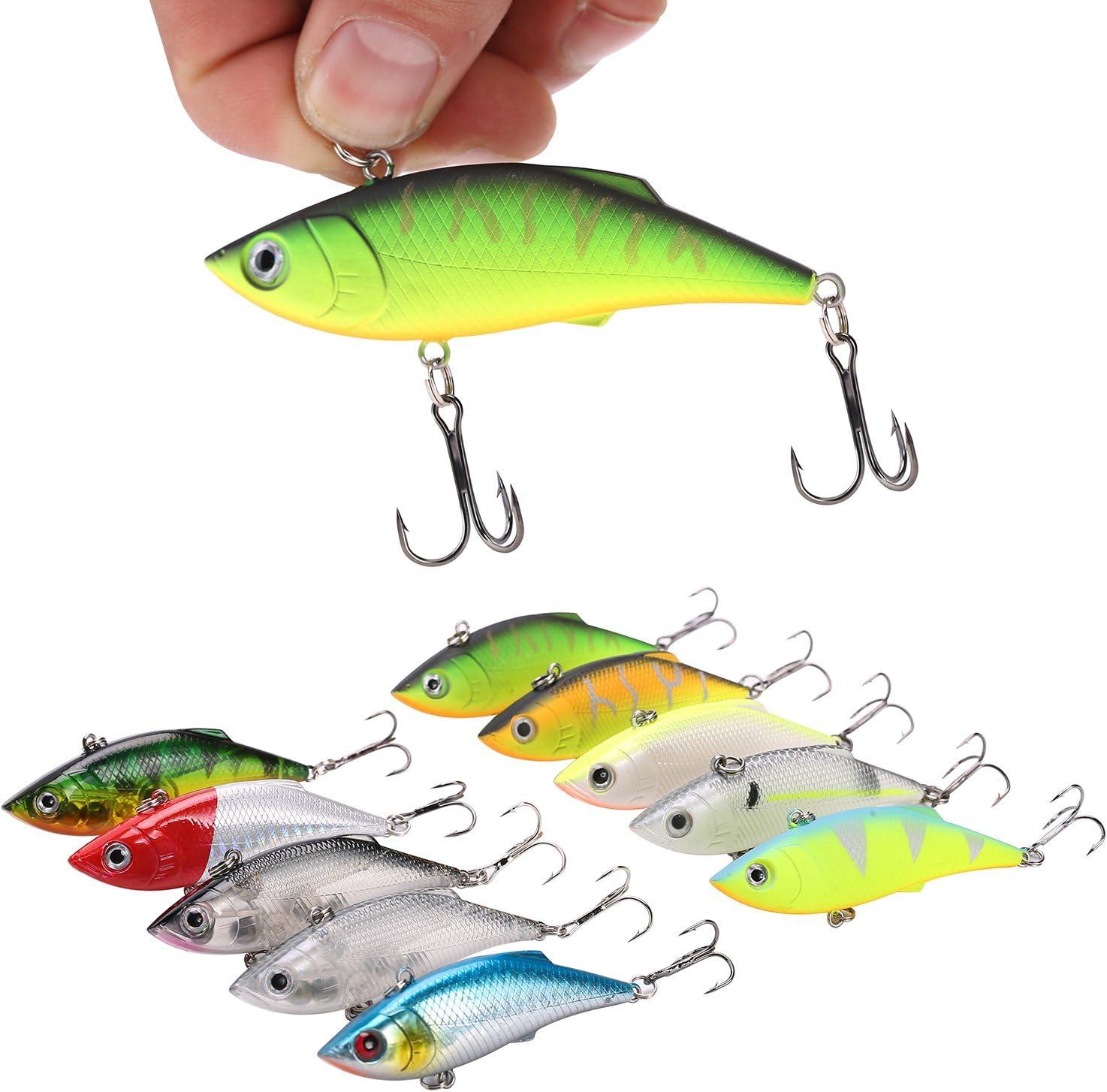 image:imageSougayilang Minnow Fishing Lures Crankbaits Set Fishing Hard Baits Swimbaits Boat Topwater Lures for Trout Bass Perch FishingStyleB 10PCS