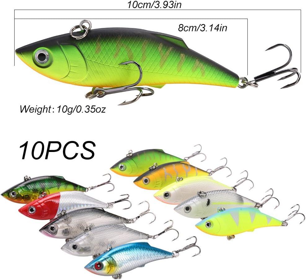 image:imageSougayilang Minnow Fishing Lures Crankbaits Set Fishing Hard Baits Swimbaits Boat Topwater Lures for Trout Bass Perch FishingStyleB 10PCS