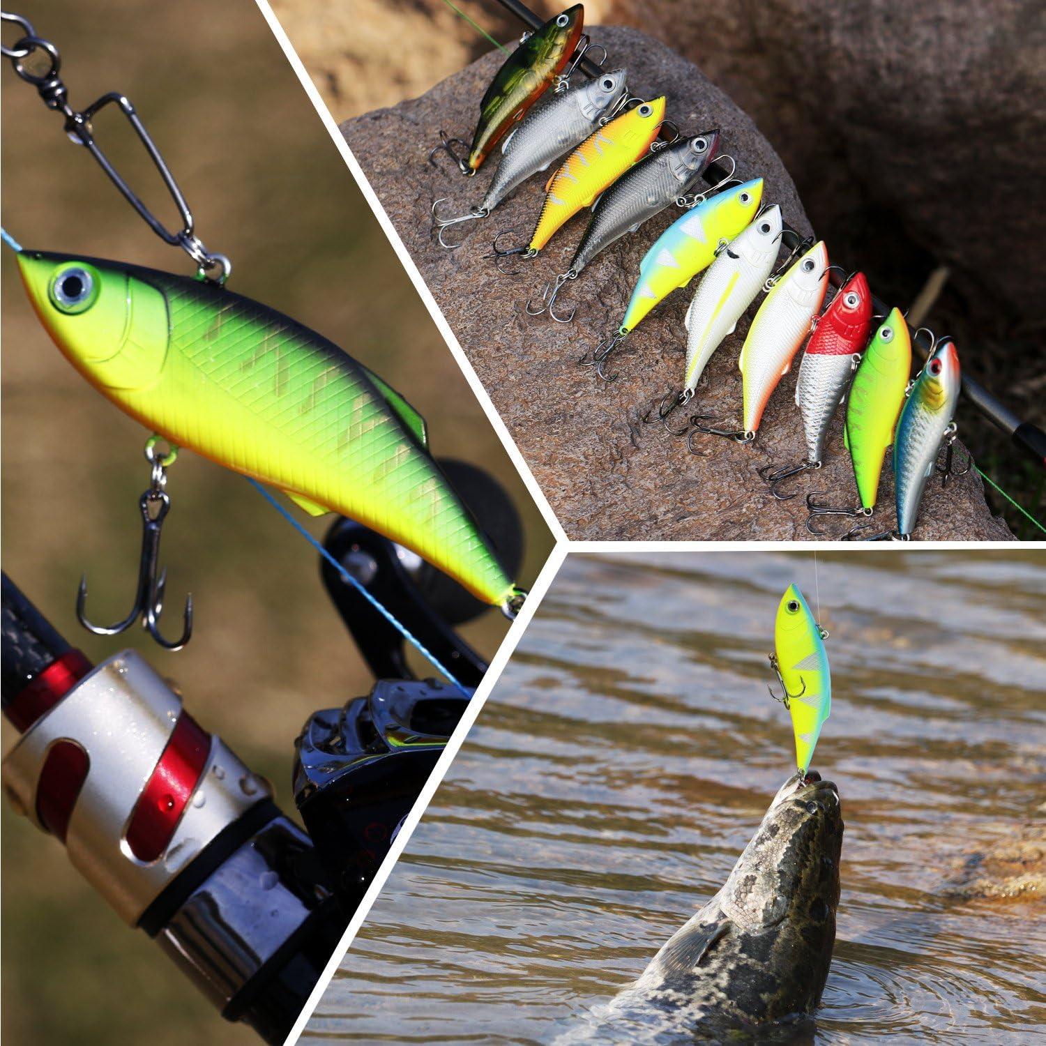 image:imageSougayilang Minnow Fishing Lures Crankbaits Set Fishing Hard Baits Swimbaits Boat Topwater Lures for Trout Bass Perch FishingStyleB 10PCS