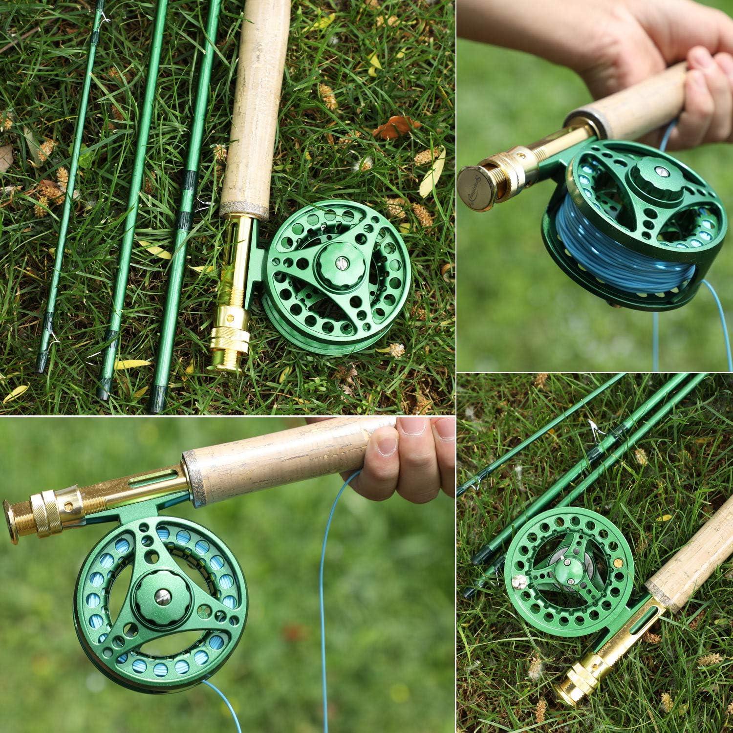 image:imageSougayilang Saltwater Freshwater Fly Fishing Rod with Reel Combo KitDGreen Kits with Bag