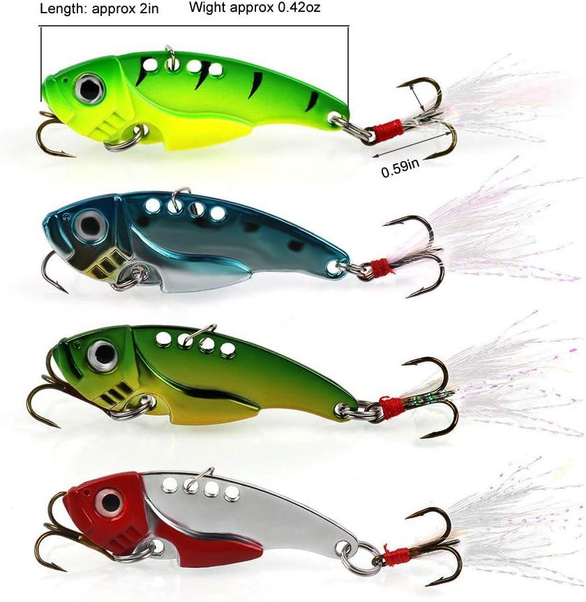 image:imageSougayilang Spinner Spoon Blade Swimbait Freshwater Saltwater Fishing Tackle Lures and Baits4pcs