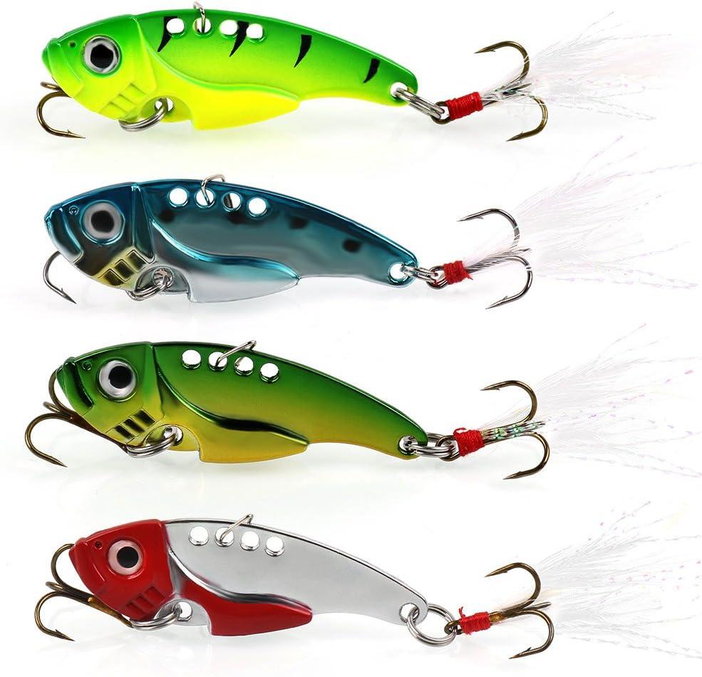 image:imageSougayilang Spinner Spoon Blade Swimbait Freshwater Saltwater Fishing Tackle Lures and Baits4pcs