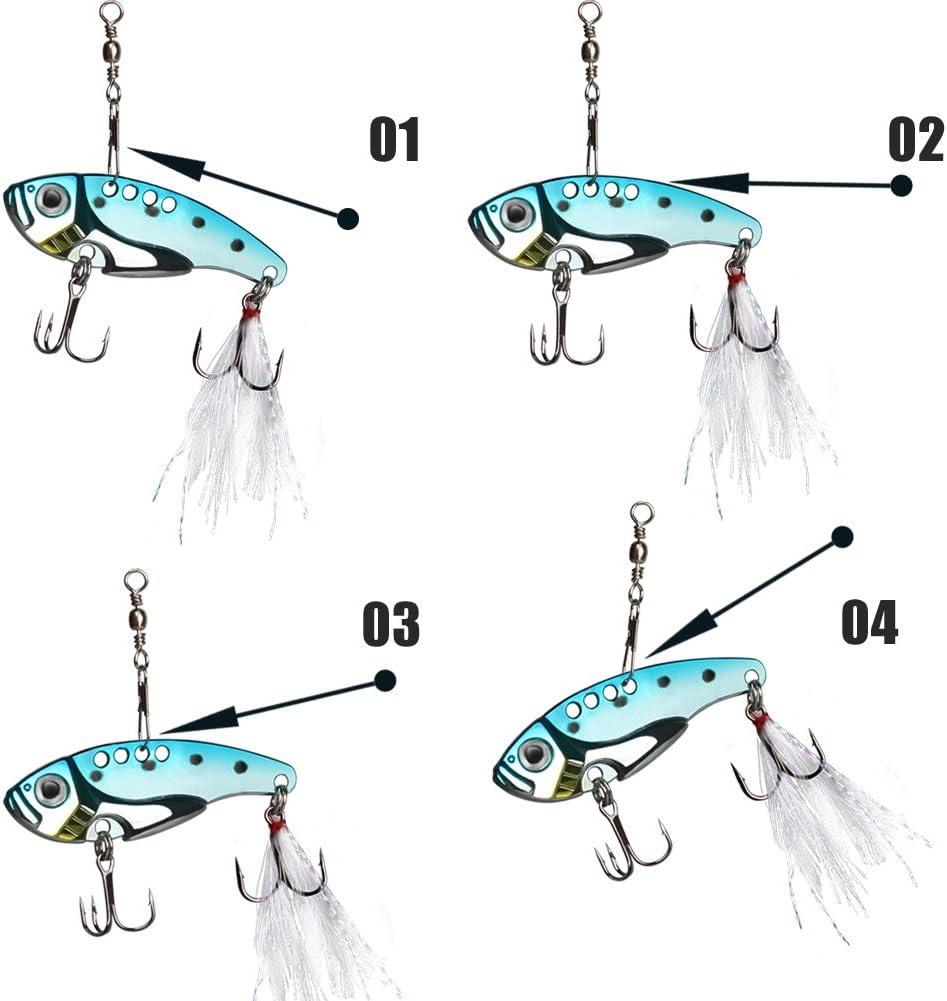 image:imageSougayilang Spinner Spoon Blade Swimbait Freshwater Saltwater Fishing Tackle Lures and Baits4pcs