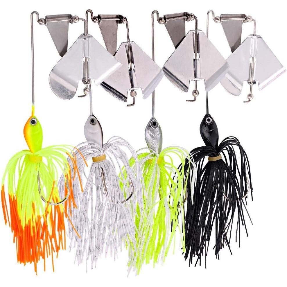 image:imageSougayilang Fishing Lures Buzzbait Spinnerbait Jigs Lure for Bass Pike FishingA4PCSBUZZBAIT