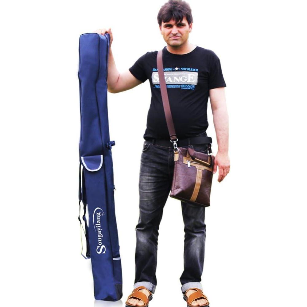 image:imageSougayilang Fishing Rod Case Organizer Pole Storage Bag Fishing Rod and Reel Carrier Organizer for TravelBlueLength 160cm63in