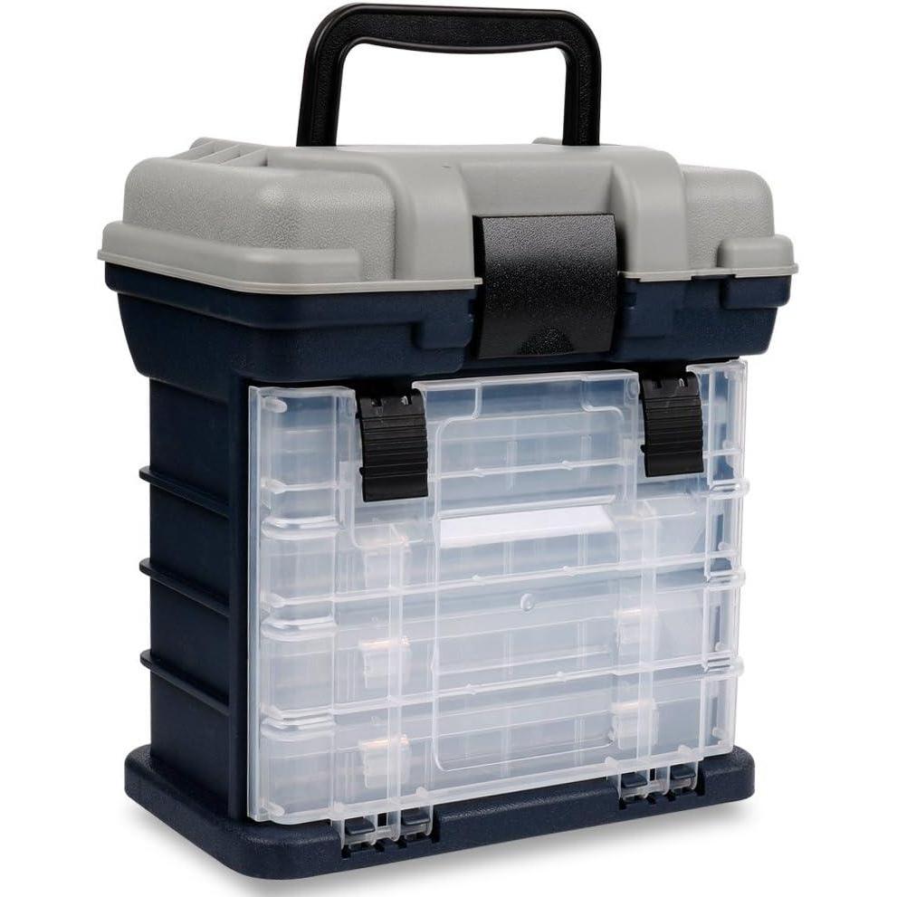 image:imageSougayilang Fishing Tackle Box Portable 4 Layers Fishing Box Sea Boat Fishing Accessory Box Case With Handle Utility BoxSmall Size
