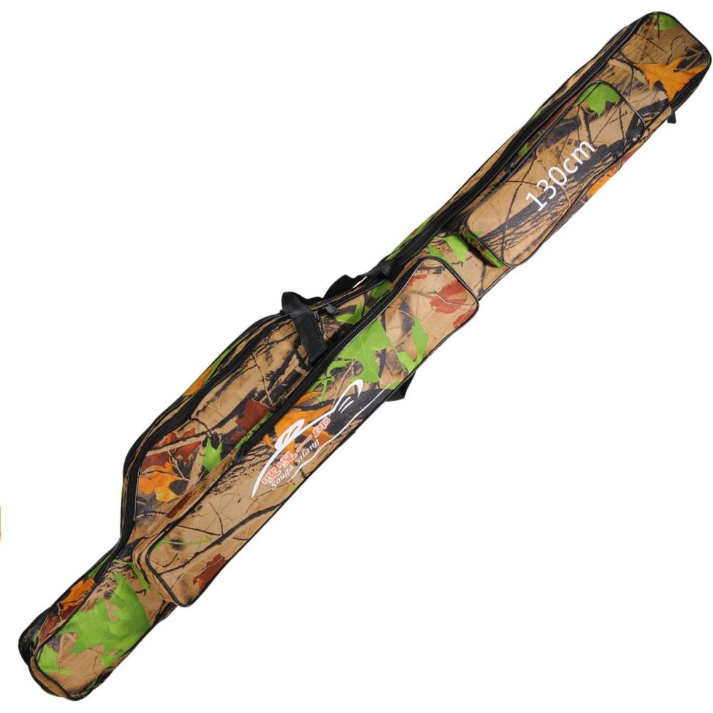 image:imageSougayilang Folding Fishing Rod Case Organizer Pole Storage Bag Rod Reel Tackle Carrier Fishing Rod Bag Fishing CaseGreen130cm512in