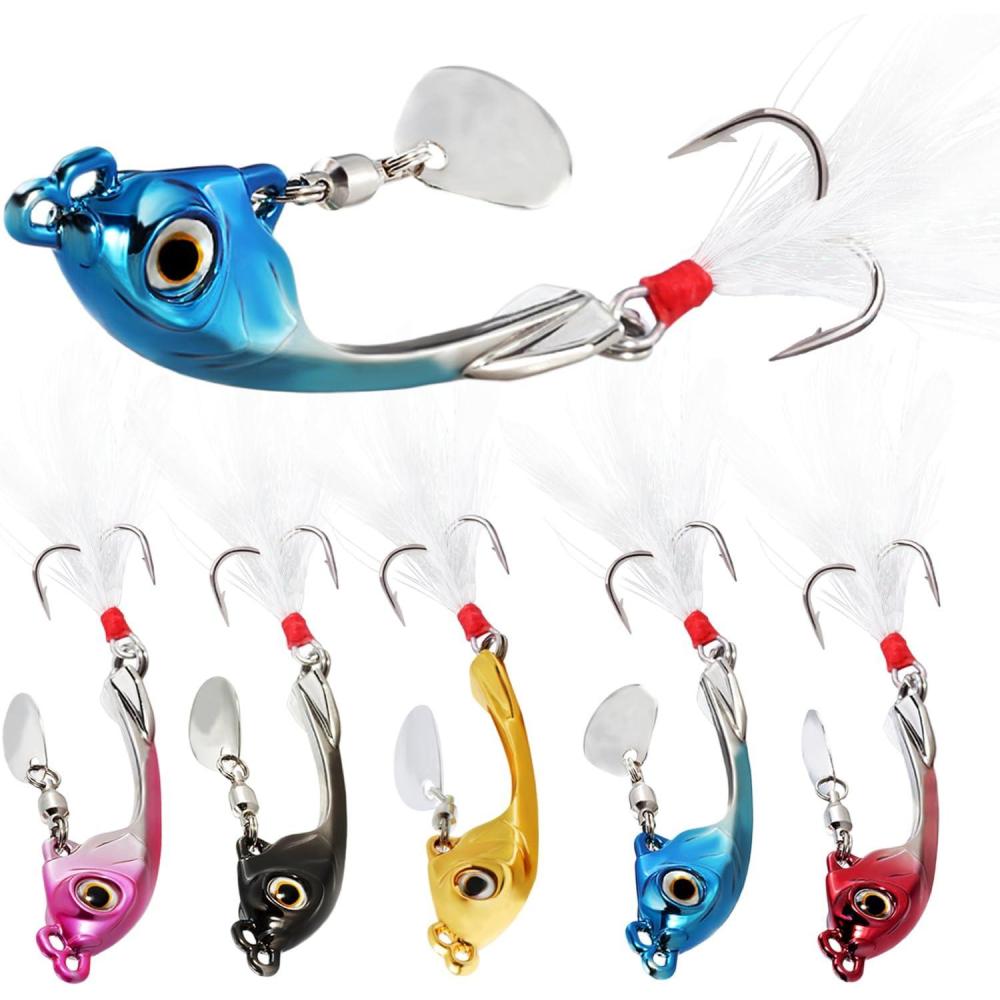 image:imageSougayilang Jigs Fishing Lures Sinking Metal Spoons Micro Jigging BaitC295in042oz5PCS with BOX