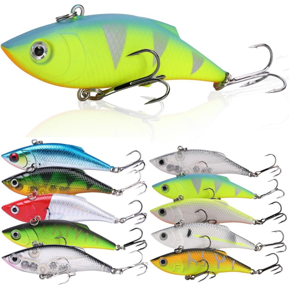 image:imageSougayilang Minnow Fishing Lures Crankbaits Set Fishing Hard Baits Swimbaits Boat Topwater Lures for Trout Bass Perch FishingStyleB 10PCS