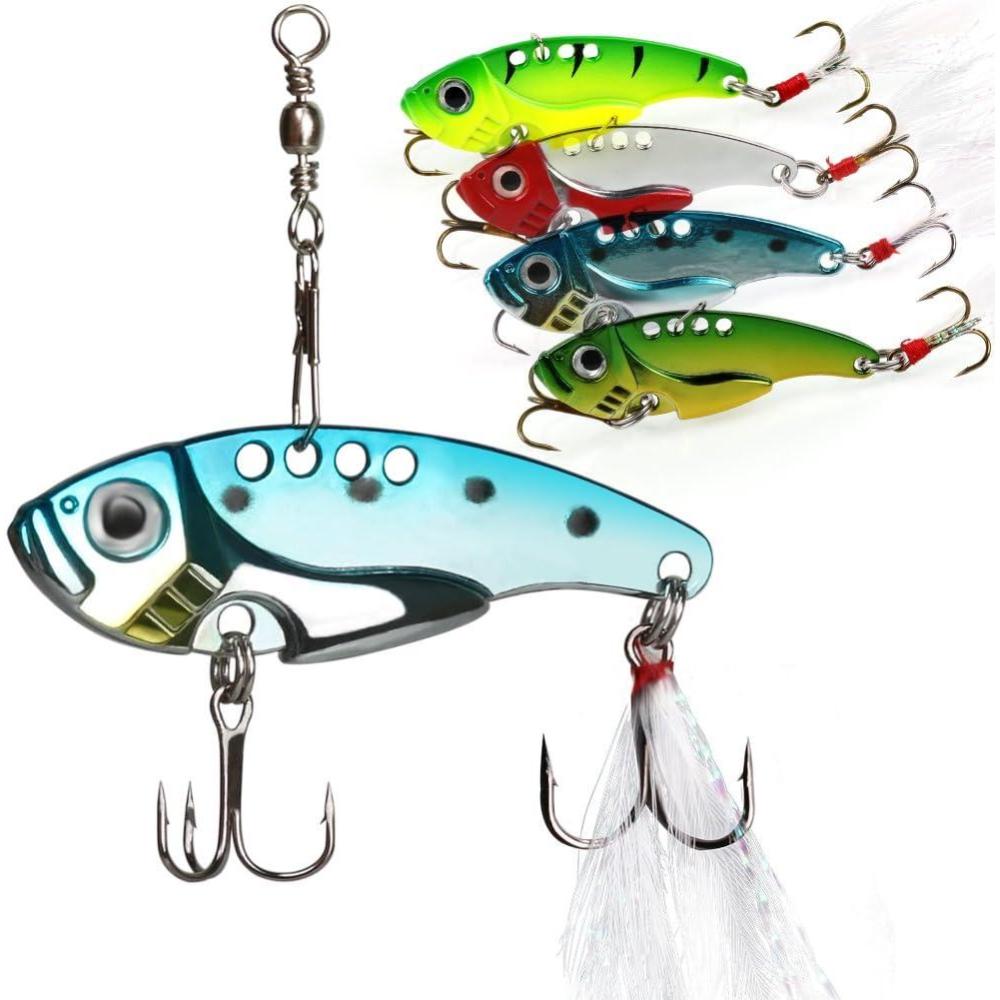 image:imageSougayilang Spinner Spoon Blade Swimbait Freshwater Saltwater Fishing Tackle Lures and Baits4pcs