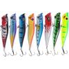 image:imageSougayilang Fishing Lures Large Hard Bait Minnow VIB Lure with Treble Hook LifeLike Swimbait Fishing Bait Popper Crankbait Vibe Sinking Lure for Bass Trout Walleye RedfishType 210PCS