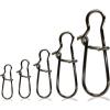 image:imageSougayilang Fishing Rolling Swivel with Coast Lock Snap Stainless Steel Black Nickel Fish Swivels Line ConnectorType B100 PCS