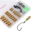image:imageSougayilang Fishing Sinkers Set with Brass Sinker Weights Jig Hooks Fishing Swivel Ring Connector Plastic Box for Freshwater Saltwater Bass FishingAtype 1