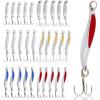 image:imageSougayilang Fishing Spoons Lure Casting Fishing Lures Blade Baits Great for Fishing Perch Crappie Trout Bass Pike Musky Walleye Salmon Striper and MoreXD30