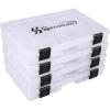 image:imageSougayilang Fishing Tackle Boxes  3600 3700 Plastic Storage Organizer Box with Removable Dividers  Fishing Tackle Storage  4 Packs Transparent Tackle TraysFour 3700 Tray Size 14x87x18