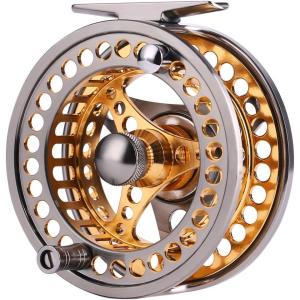 Sougayilang Fly Fishing Reel Large Arbor 2+1 BB with CNC-machined Aluminum Alloy Body and Spool in Fly Reel(7/8 Reel)
