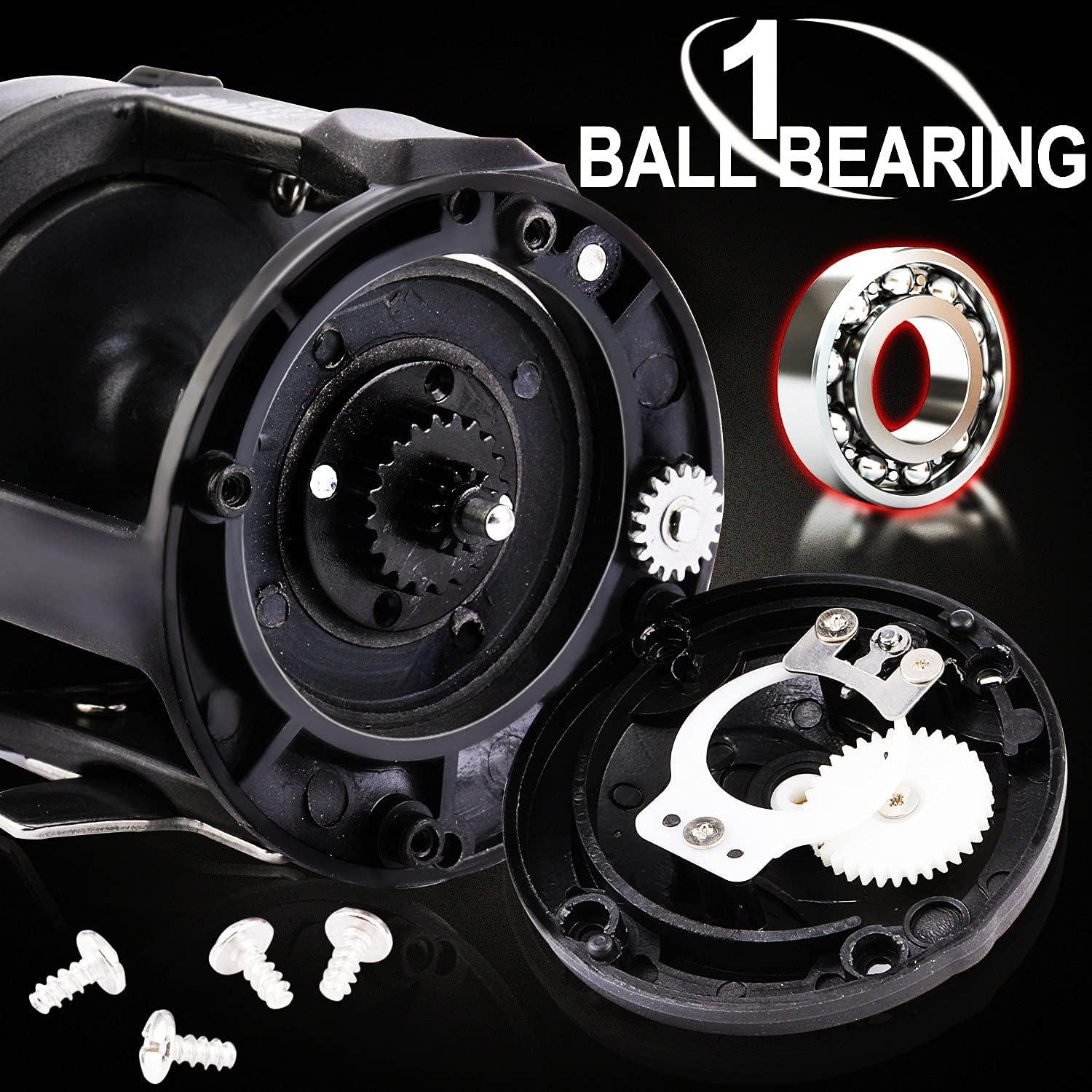 image:imageSougayilang Round Baitcasting Fishing ReelSaltwater Inshore Surf Trolling ReelConventional Reel for CatfishMuskyBassPikeSalmonSteelheadStriper and Inshore Saltwater Fishing Reelblackleft handle