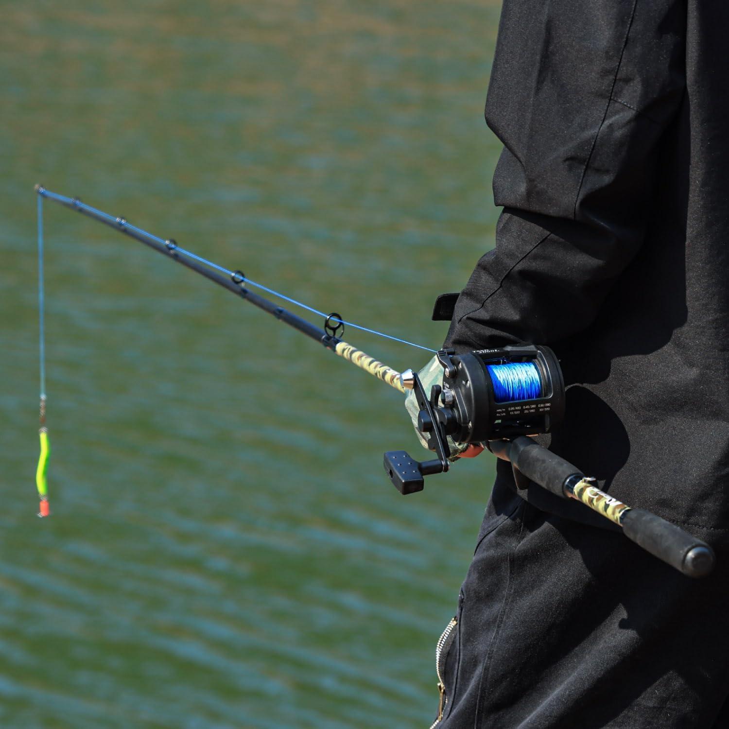 image:imageSougayilang Round Baitcasting Fishing ReelSaltwater Inshore Surf Trolling ReelConventional Reel for CatfishMuskyBassPikeSalmonSteelheadStriper and Inshore Saltwater Fishing Reelblackleft handle